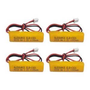 XUNTU 1.2V 1100mAh Exit Sign Emergency Light NiCad AA Battery Compatile for ELB-CS01, Unitech OSA268, EXR EL 122 C4T (2 Pack)