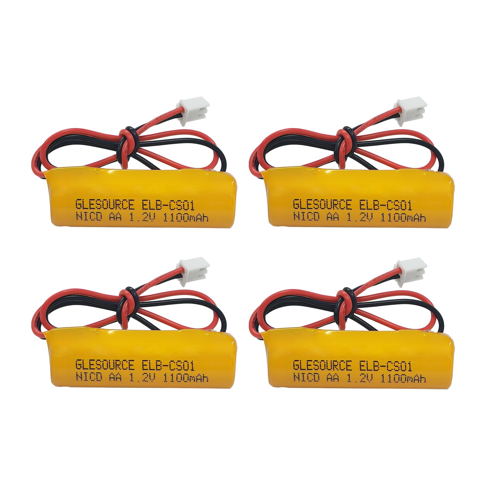 XUNTU 1.2V 1100mAh Exit Sign Emergency Light NiCad AA Battery Compatile for ELB-CS01, Unitech OSA268, EXR EL 122 C4T (2 Pack)