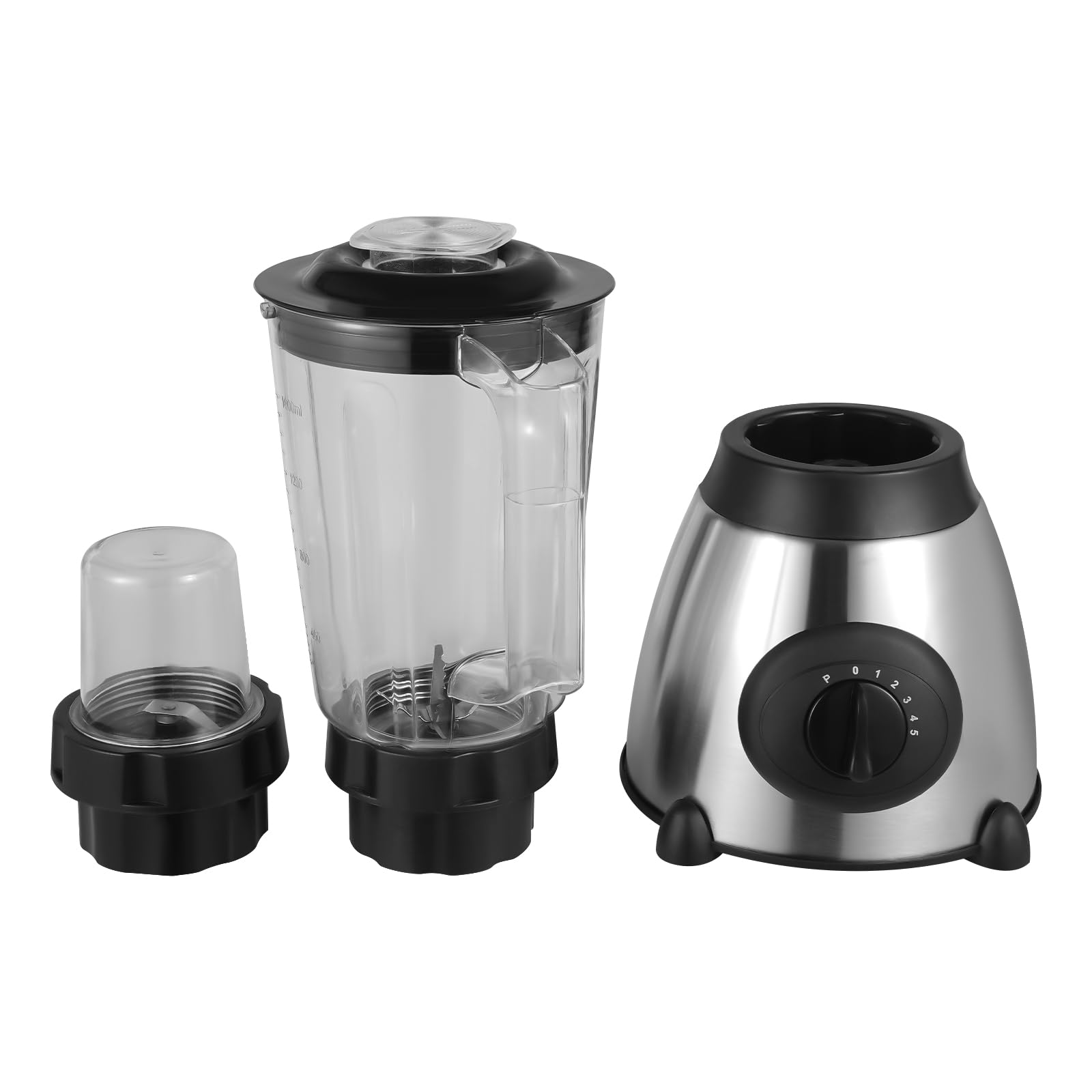 LINISHOP Countertop Blender 800W Kitchen Blender and Food Processor 1.6L/54.11oz Food Processing Blender 5 Speed Multifunctional Mixer w/4-tooth & 2-tooth Blade for Juice Shakes and Smoothies