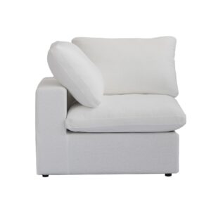 Cloud Modular Sectional Sofa,Corner Seater, Down Filled Comfort Sofa Couch for Living Room,Minimalist Wide Deep Seat,White