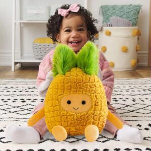 Fruit Pineapple Stuffed Animals Plush Toys - Super Soft & Washable, Adorable Kids Character Animal Pillows, Perfect for Room Decor, Gifts for Ages 3+, Showcase Your Mood (Yellow-Pineapple,9 inch)