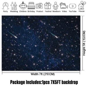 Night Sky Star Universe Space Starry Photo Backdrops Galaxy Stars Children Boy Kids Boy or Girl Birthday Party Decor Photo Background Banner 7x5FT