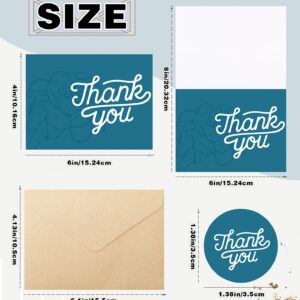 HSHFAMIIY 24 PCS Thank You Cards With Envelopes, 6x4 Inch Thank You Cards with Seal Stickers,Minimalistic Design, Suitable for Business, Baby Shower, Wedding, Small Business, Bridal Shower, etc