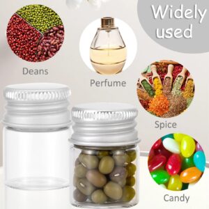 Kesell 24PCS 5ml Clear Glass Vials with Aluminium Cap Mini Glass Bottles with Caps for Storage, Sample Vials