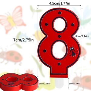 Red Black Dots Ladybug 5th Birthday Candles Number 5 Candle Cake Topper Cake Candle Lady Bug Cartoon Themed Happy 5th Birthday Cake Decorations for Boys Girls Kids Ladybug Birthday Party Decorations