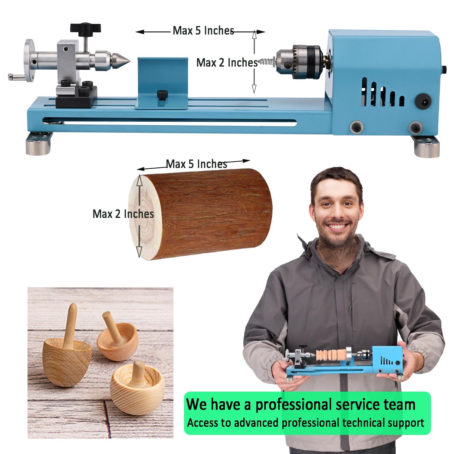 Mini Lathe Machine Multi-Purpose Lathe With Professional Tools Torno Para Madera Cutting Grinding Polishing Desktop Metal Lathes Easy To Use