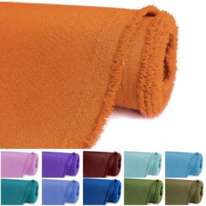 bechaeo waterproof canvas upholstery fabric by the yard 58" wide 600 denier water resistant oxford polyester material outdoor fabric for diy sewing chair cushion awning bag, burnt orange