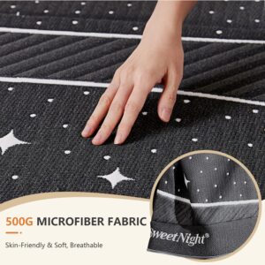 Sweetnight Tri-fold Mattress - 4 Inch Dual-layer Foam Folding Mattress | Removable & Washable 500G Superfine Fiber Cover | Suitable for Camping, RV & Home Use （Twin）