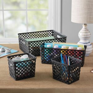 LYLSTE 4-piece decorative storage basket set (Black), YST-012