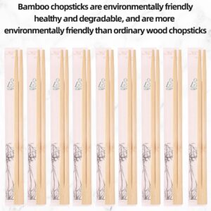 LSGIHFD Disposable Bamboo chopsticks (100PAIRS) Sturdy Smooth,Individually Wrapped Wooden Chopsticks Best for Korean Japanese Sushi & Asian Dishes,chopsticks surface smooth without debris.