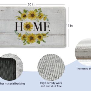 Bnwepo Welcome Mats, Door Mat Outsude Entrance, Sunflower Welcome to Home Front for Home Entrance Outside Farmhouse Front Door Porch Outdoor Indoor 17 x 30 Inch