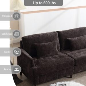 Tongbaiyi Sofa,68” Comfy Sofa Couch with Extra Deep Seats, Chenille Loveseat Comfy Small couches for Small Spaces Apartment Lounge,2-Seat Upholstered