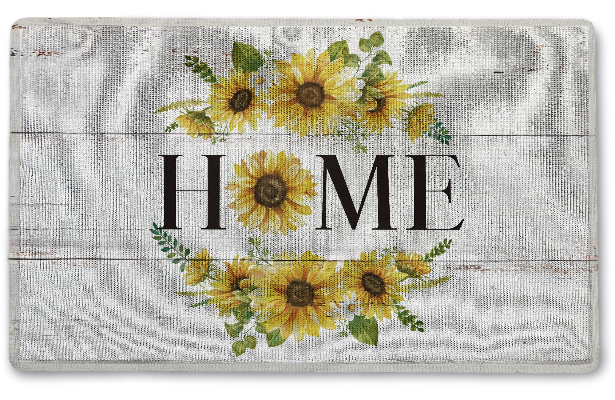 Bnwepo Welcome Mats, Door Mat Outsude Entrance, Sunflower Welcome to Home Front for Home Entrance Outside Farmhouse Front Door Porch Outdoor Indoor 17 x 30 Inch