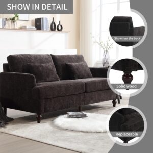 Tongbaiyi Sofa,68” Comfy Sofa Couch with Extra Deep Seats, Chenille Loveseat Comfy Small couches for Small Spaces Apartment Lounge,2-Seat Upholstered