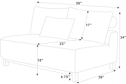 Oadeer Home D5931 Sofas, Blue