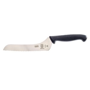 mercer culinary millennia black handle offset bread knife, 7-inch