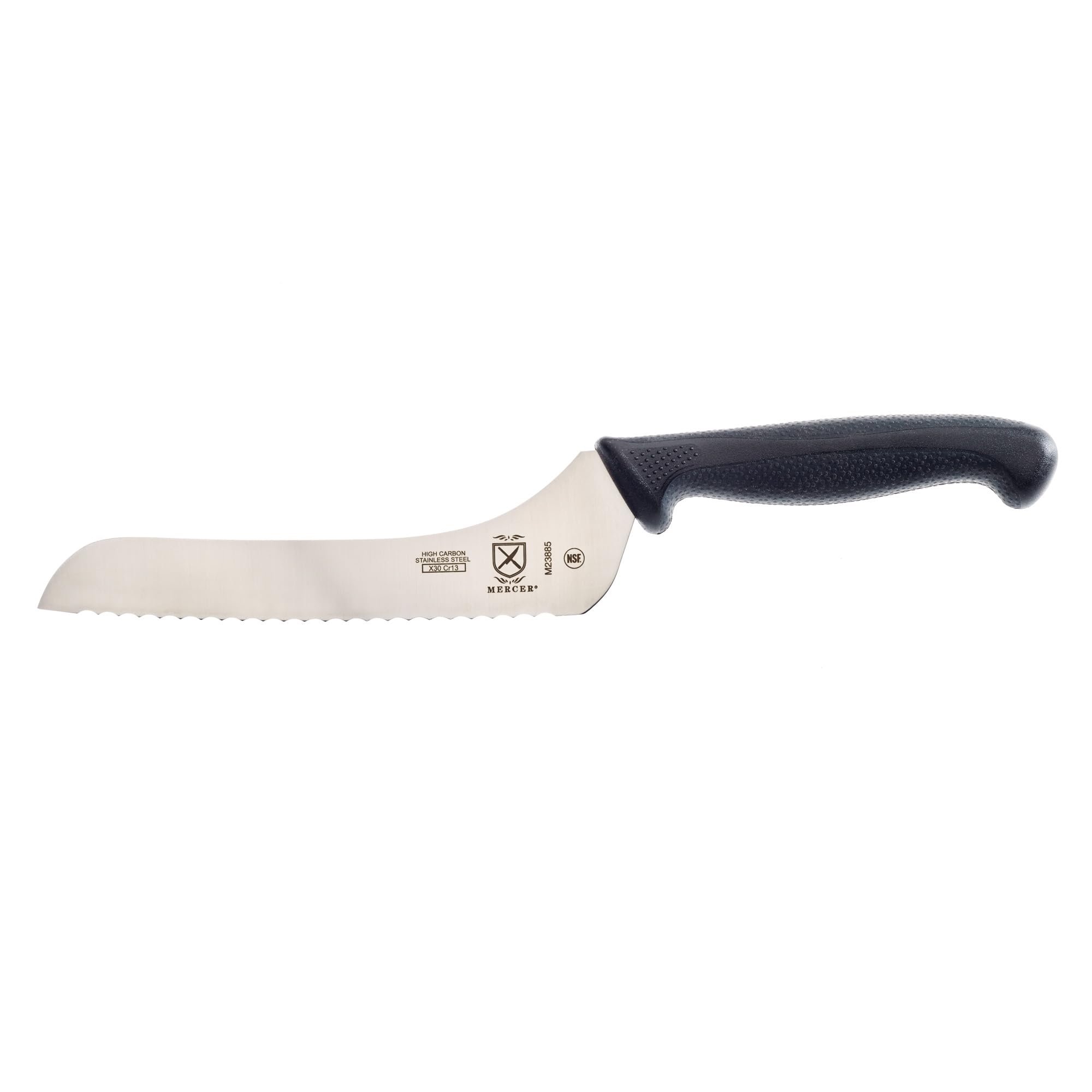 Mercer Culinary Millennia Black Handle Offset Bread Knife, 7-Inch