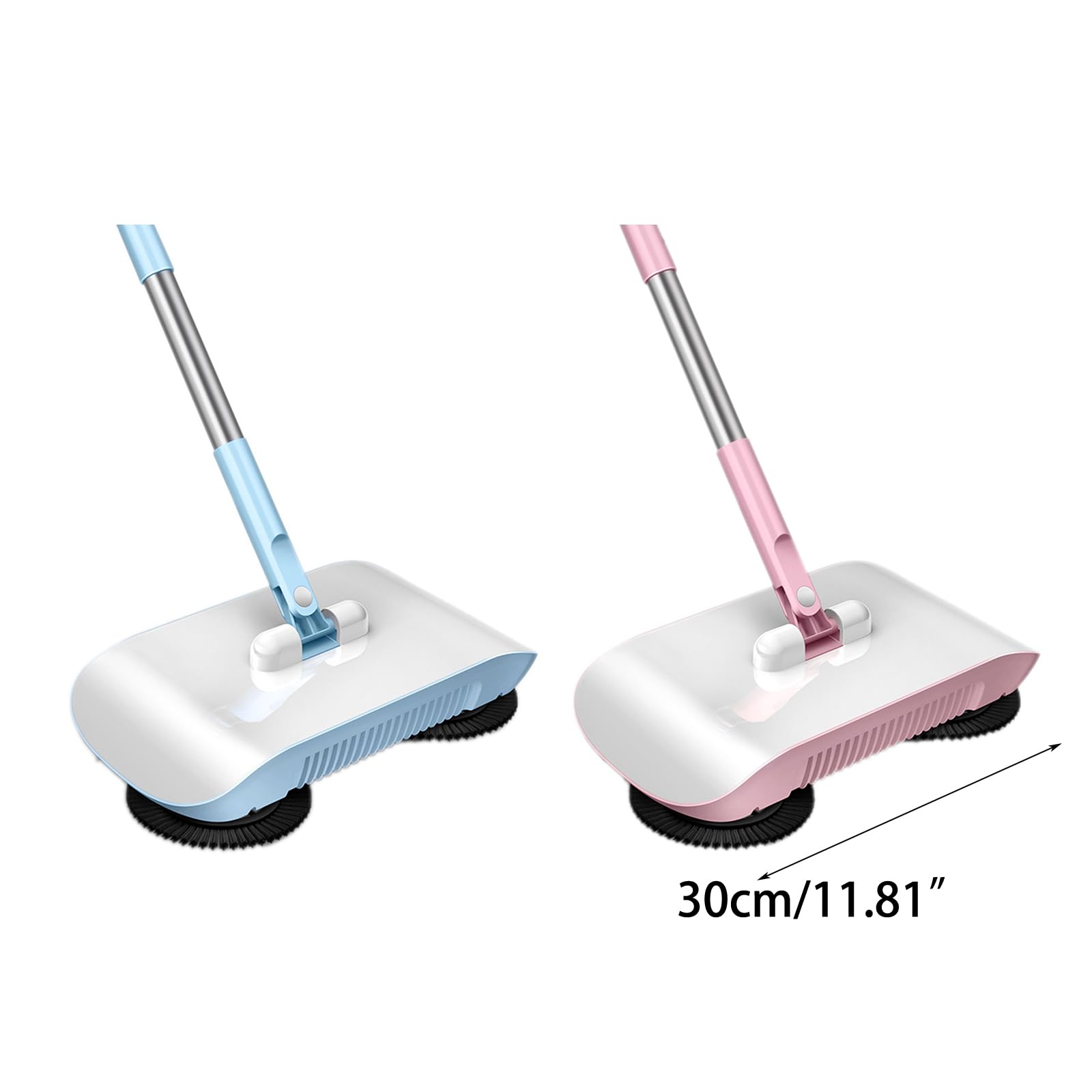 staol Combination of Broom and Mop Hand Push Type Household Broom and Dustpan Set Floor Broom Home Cleaning Tools Manual Sweeper, pink