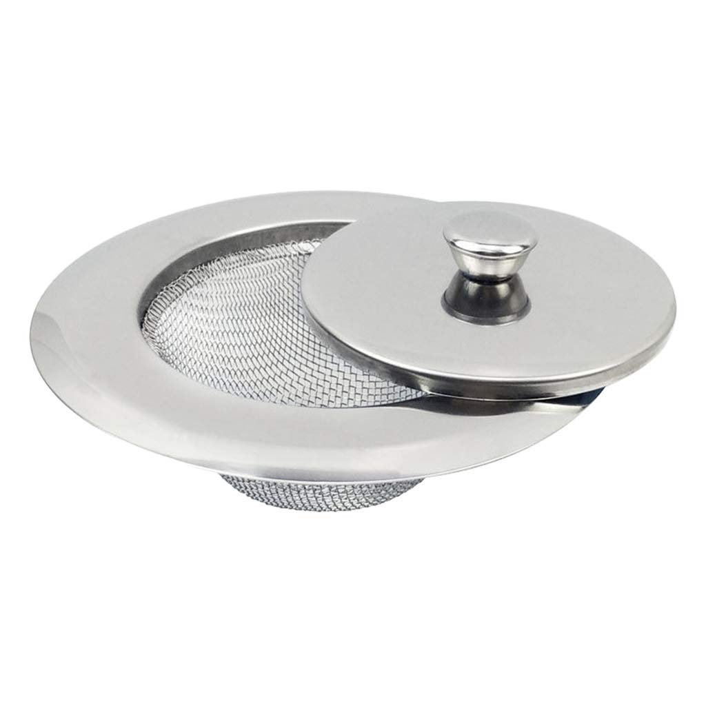 Kitchen Sink Strainer Drain Hair Catcher Bath Stopper Plug Sewer Filter with Lid Sink Strainers for Kitchen Sink Stainless Steel 3.3