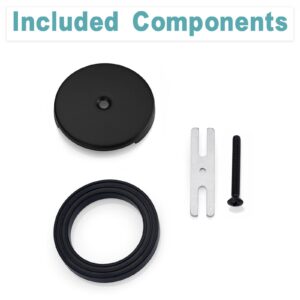 BESTILL Single Hole Bathtub Drain Overflow Plate Kit，Matte Black