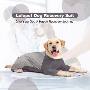 Lelepet Dog Recovery Suit for Dogs,Dog Surgical Recovery Suit Female Male,Dog Surgery Suit after Spayed & Neuter Dog Cone Alternative Prevent Licking Breathable Dog Onesie for Surgery Abdominal Wounds