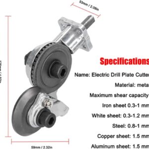 Drillcutpro - Metal Cutting Adapter For Drill, 2024 New Drill Cut Pro Metal Cutting Adapter, Upgraded Metal Sheet Cutter, Electric Drill Plate Cutter For Cutting Iron Aluminum (Universal)