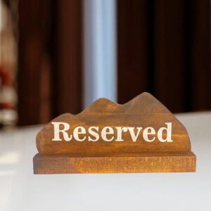 Heavy Reserved Table Signs 4PCS,Reserved Seating Signs,Reserved Tables Seating Signs for Wedding,Restaurants,Ceremony and Events,Restaurant Supplies,Reserved Chair Signs