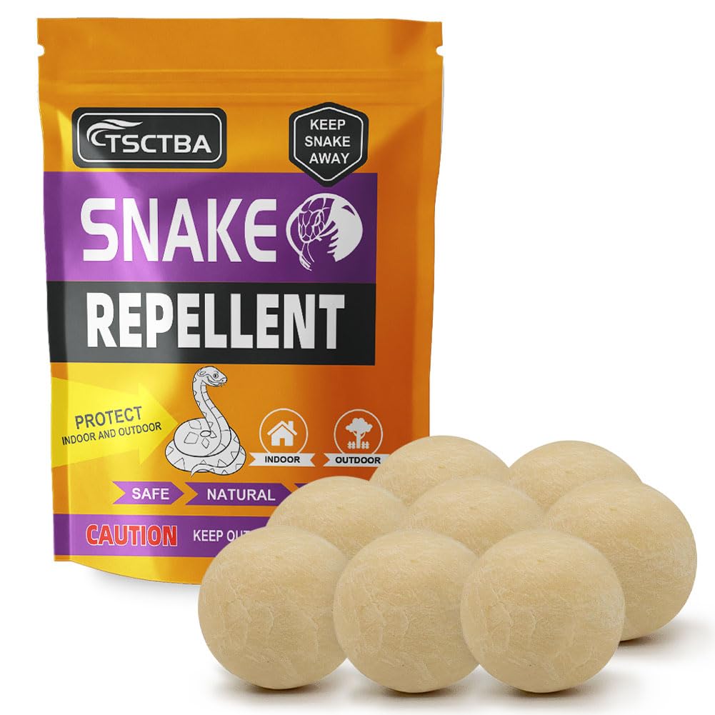 Dsdgkmk Snake Repellent for Yard Powerful, Backyard Snake Repellent Outdoor,Snake Away Repellent for Outdoors, Snake Repellent Pet Safe, Snake Deterrent Outdoor, Snake Repellent Indoor -8P