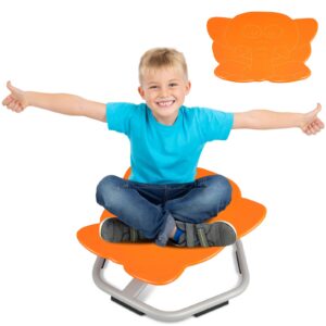 sensory spinning chair, spinning chair for autistic kids body coordination training, elephant shape non slip sensory toys 360° spinning swivel chair improving toddler's physical fitness