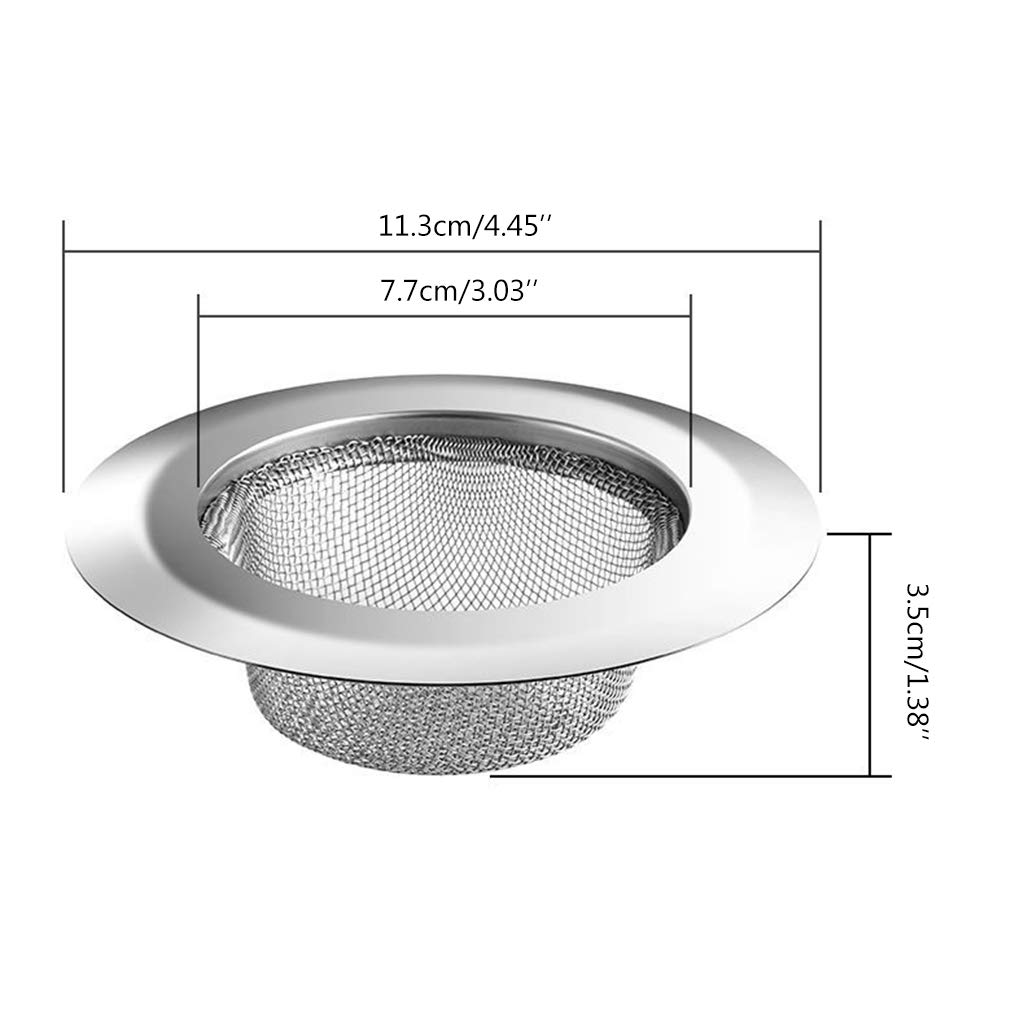 Kitchen Sink Strainer Drain Hair Catcher Bath Stopper Plug Sewer Filter with Lid Sink Strainers for Kitchen Sink Stainless Steel 3.3