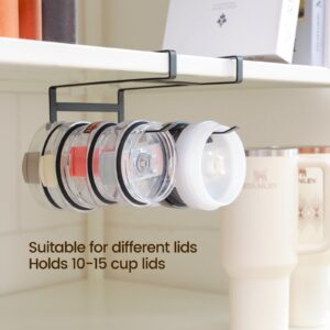 Uvafly Tumbler Lid Organizer, Cup Lid Organizer for Yeti/Stanley/Simple Modern Cup Accessories, Tumbler Lid Storage Hook, Cup Lid Holder for Kitchen Cabinets and Countertops