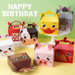 DMIGHT Farm Animals Birthday Party Favors Set 82 PCS Barnyard Animal Masks Sticker Keychains Straw Slap wristbands Rubber Pigs Gift for Kids Birthday Party Baby Shower Goodie Bag Filles Supplies