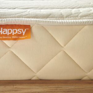 Happsy Organic Queen Mattress - 10 Inch Plush Mattress with Encased Coils - Mattress in Box for Pressure Relief & Comfortable Sleep - Naturally Cooling & Breathable Latex Mattress