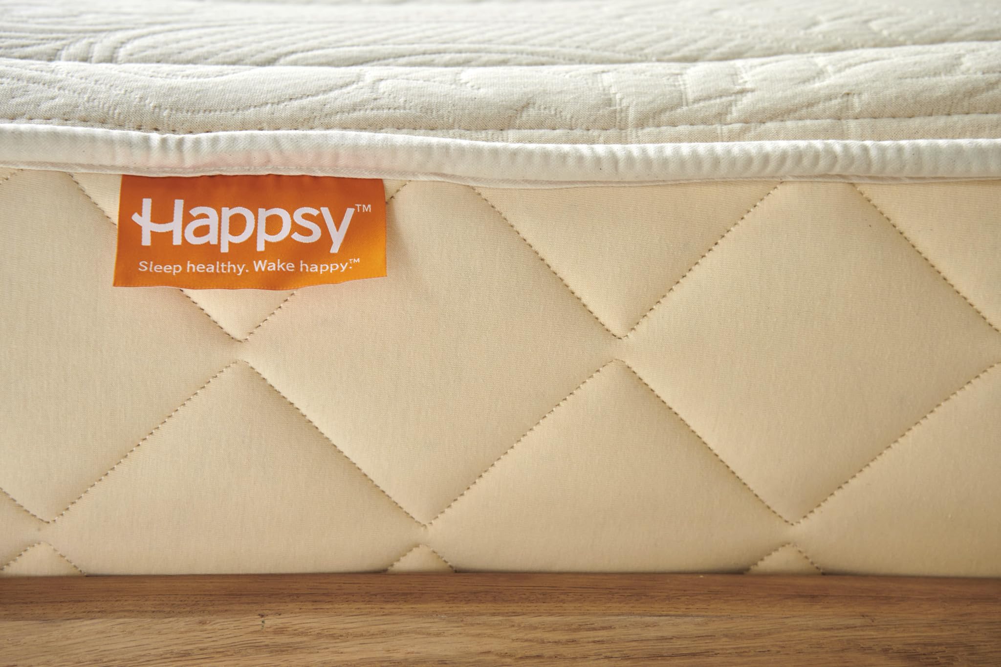 Happsy Organic Queen Mattress - 10 Inch Plush Mattress with Encased Coils - Mattress in Box for Pressure Relief & Comfortable Sleep - Naturally Cooling & Breathable Latex Mattress