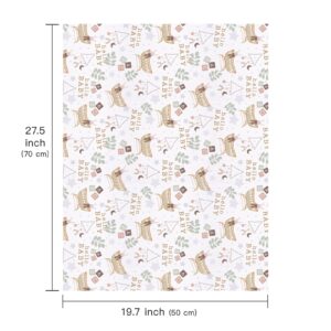 WRAPAHOLIC Baby Shower Wrapping Paper Sheet - 6 Sheets Hello Baby Design Folded Flat for Birthday, Party - 19.7 Inch X 27.5 Inch Per Sheet