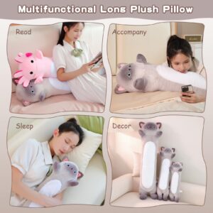 Finebee Long Siamese Cat Plush Body Pillows, Cute Siamese Cat Stuffed Animals Toy, Super Soft Long Siamese Cat Sleeping Hugging Pillow for Boys and Girls(50cm/19.6 inch)