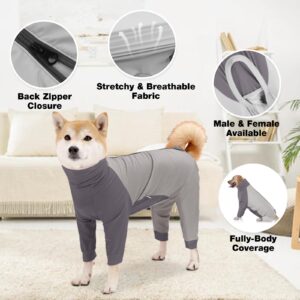 Lelepet Dog Recovery Suit for Dogs,Dog Surgical Recovery Suit Female Male,Dog Surgery Suit after Spayed & Neuter Dog Cone Alternative Prevent Licking Breathable Dog Onesie for Surgery Abdominal Wounds