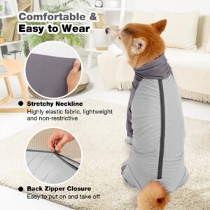 Lelepet Dog Recovery Suit for Dogs,Dog Surgical Recovery Suit Female Male,Dog Surgery Suit after Spayed & Neuter Dog Cone Alternative Prevent Licking Breathable Dog Onesie for Surgery Abdominal Wounds