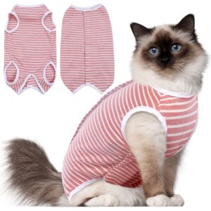 qbleev cat recovery suit, cat surgery recovery suit female, kitten cat onesie for cats after surgery, pet cat spay surgical recovery suit soft cat clothes abdominal wound skin diseases protection l