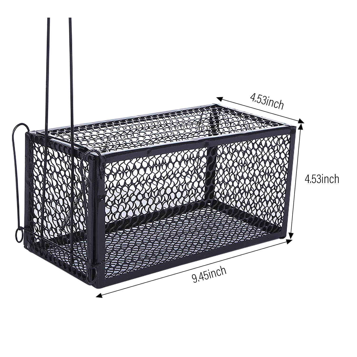 2 Pcs Humane Rat Traps, BESUNTEK Metal Humane Live Animal Cage Trap, Indoor Outdoor Catch and Release Mouse Trap for Squirrels and Small Rodents