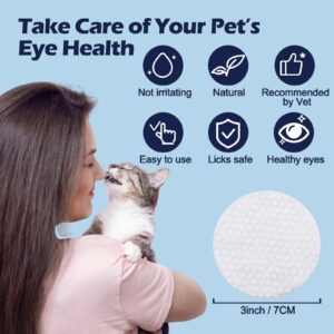 UNIPUP Dog Eye Wipes,Dog Tear Stain Remover for Dogs & Cats, 120pcs Remove Eye Discharge, Coconut Oil Cat Eye Wipes, Tear Stain Wipes for Dogs Prevents Eye Infections, Natural Ingredients