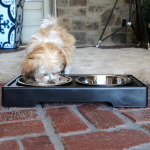 Hyper Pet Elevated Dog Bowls Large Breed, Adjustable Raised Dog Bowls Large Sized Dog Food and Water Feeder - Stainless Steel Dog Bowls