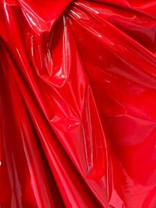 shiny red 4-way stretch vinyl latex fabric by the yard, 60" wide, diy, crafts, club wear, costumes, cosplay