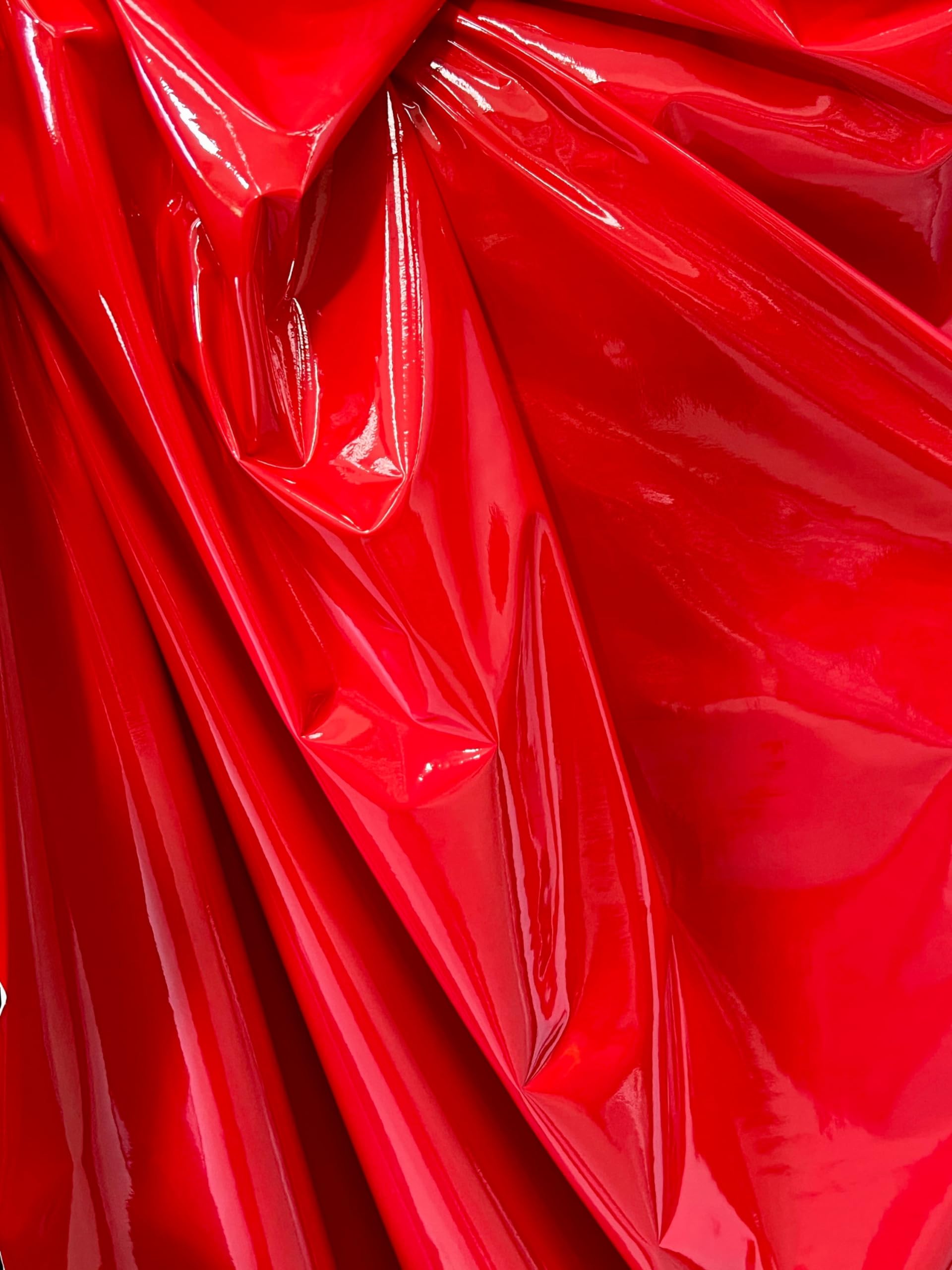 Shiny Red 4-Way Stretch Vinyl Latex Fabric by The Yard, 60" Wide, DIY, Crafts, Club Wear, Costumes, Cosplay