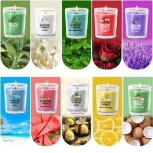 20 Pack Scented Candles Gift Set,Each 5.65oz Aromatherapy Candles Bulk Total 380H Lasting Burn, Soy Wax Candles for Women Home Scented,Ideal for Birthday,Christmas,Thanksgiving