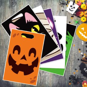 CCINEE 36pcs Halloween Trick Or Treat Bags, Plastic Candy Bags Halloween Party Favors for Kids Large Goodie Snacks Treat Gifts Bags Bulk for School Home Events Supplies