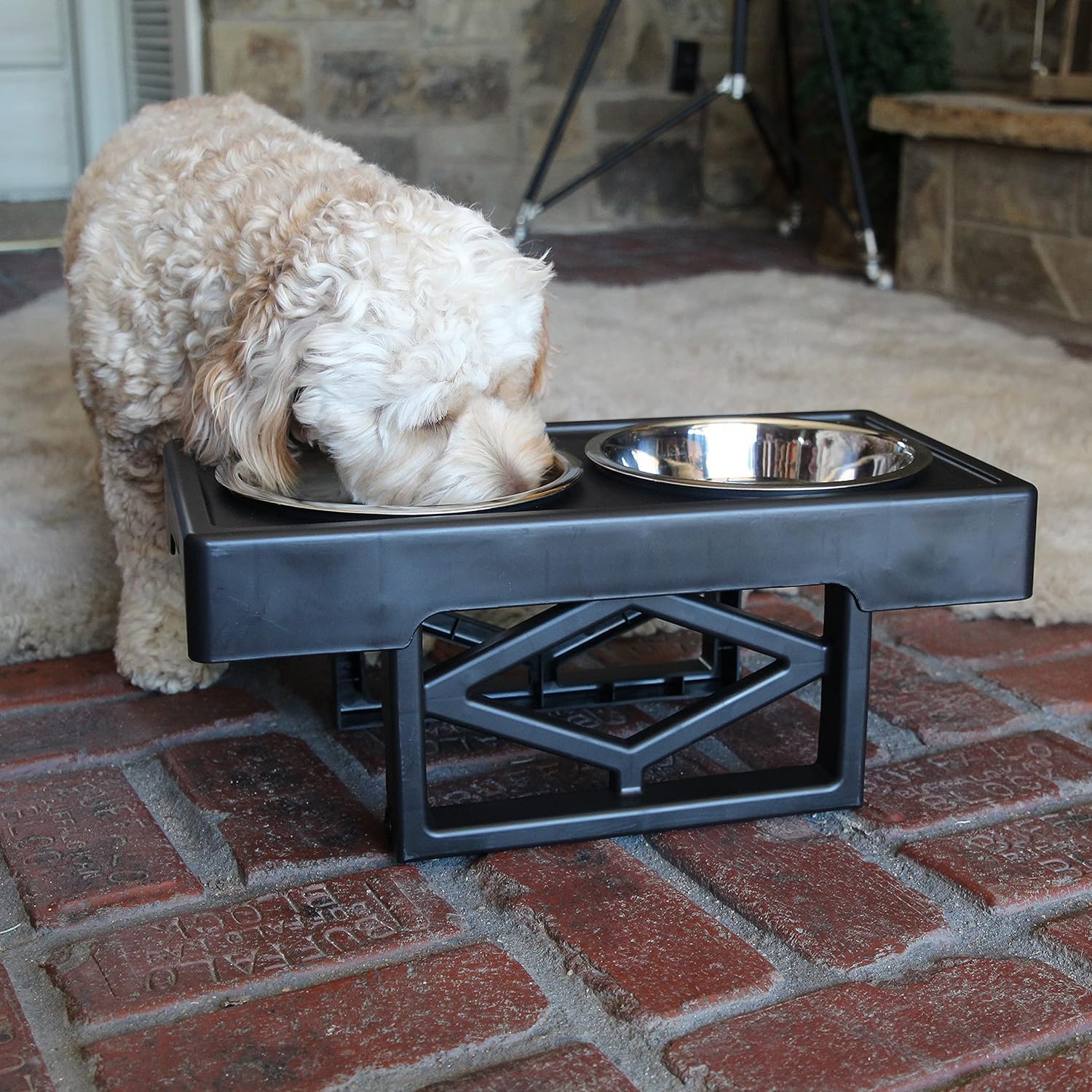 Hyper Pet Elevated Dog Bowls Large Breed, Adjustable Raised Dog Bowls Large Sized Dog Food and Water Feeder - Stainless Steel Dog Bowls