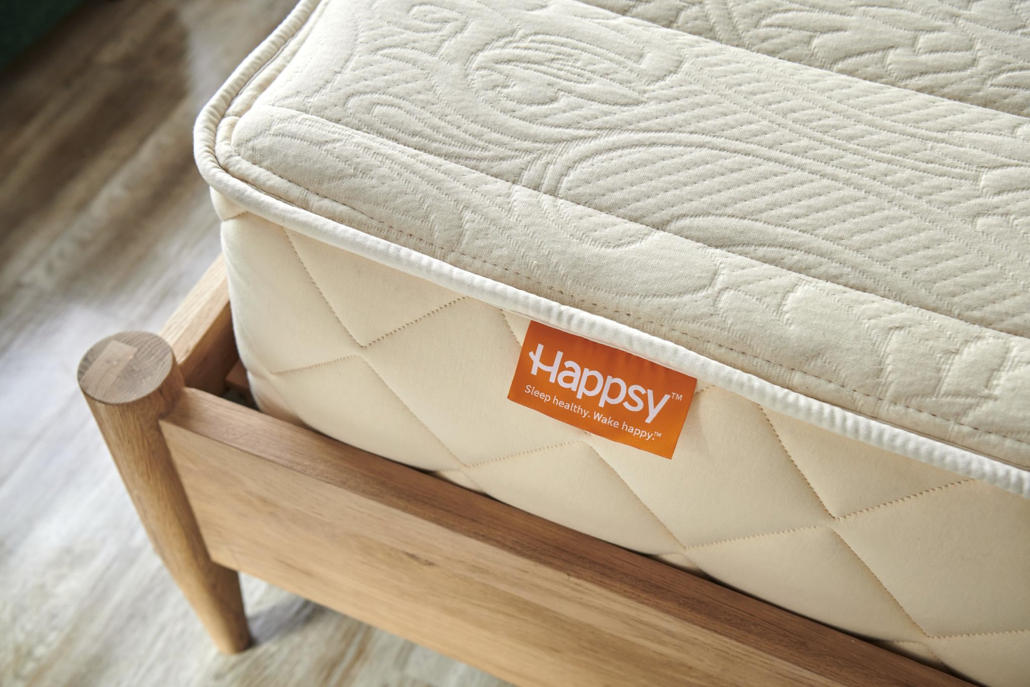 Happsy Organic Queen Mattress - 10 Inch Plush Mattress with Encased Coils - Mattress in Box for Pressure Relief & Comfortable Sleep - Naturally Cooling & Breathable Latex Mattress