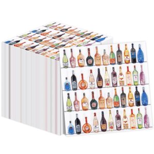 quera 50 pack wine shelves cocktail napkins disposable paper party napkin pack champagne bottle hand napkin wedding anniversary holiday tea room party bridal shower decorative towels,5" x 5"