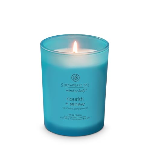 Chesapeake Bay Candle Mind & Body Medium Jar Candle, Nourish + Renew (Coconut & Sandalwood)